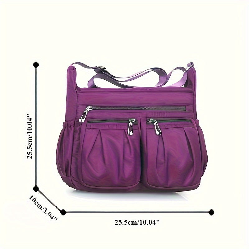 Waterproof Shoulder Bag - Casual Nylon Crossbody for Middle-Aged and Elderly Women