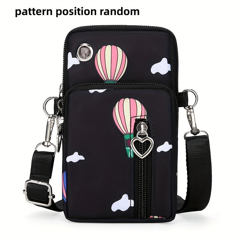 Casual Nylon Phone Bag - Sports Running Armband Mini Crossbody Purse Wallet